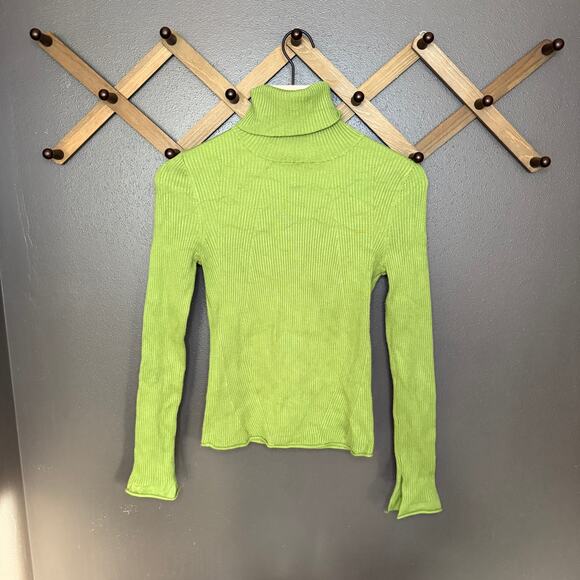 Maeve Anthropologie Parker ribbed turtle neck sweater green size small - Picture 1 of 8
